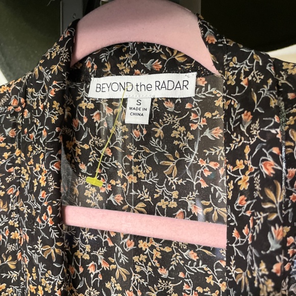 BEYOND THE RADAR WOMEN'S FLORAL CHIFFON DUSTER MAXI KIMONO - Picture 4 of 5